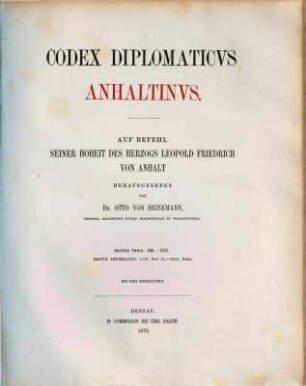 Codex diplomaticus Anhaltinus. 1,3