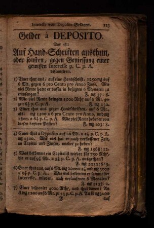 Gelder à Deposito.