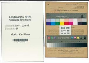 Entnazifizierung Karl Hans Moritz , geb. 25.12.1920 (Bankbeamter)