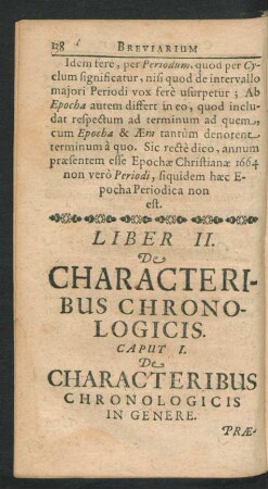 Caput I. De Characteribus Chronologicis In Genere.