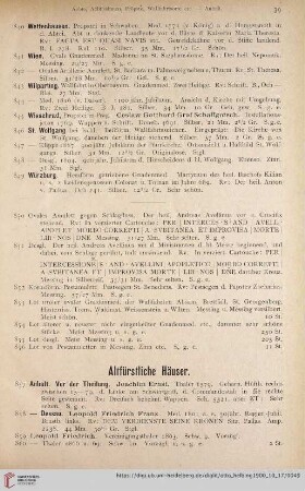 Altfürstliche Häuser (Nr. 857 - 1435)