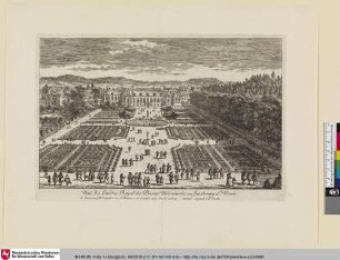 Veüe du Jardin Royal des Plantes Medecinales au fauxbourg St. Victor.