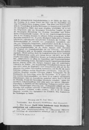 Sitzung am 23. Juni 1914.