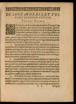 De Lege Morali, Et Triplici Eiusdem Officio.
