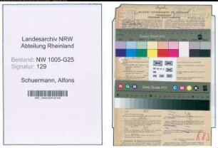 Entnazifizierung Alfons Schuermann , geb. 04.09.1903 (Drogist)