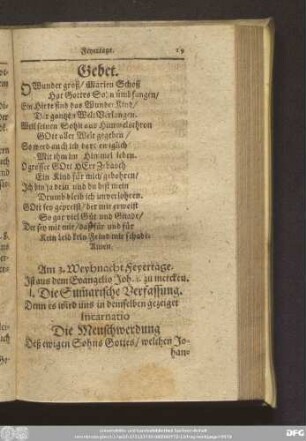 Am 3. Weyhnacht Feyertage.