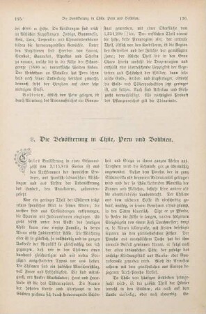 8. Die Bevölkerung in Chile, Peru und Bolivien