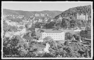 Karlsbad. Blick vom Hirschensprung gegen Hotel Imperial