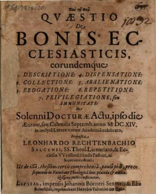 Quaestio de bonis ecclesiasticis