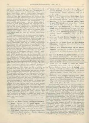 411-419 [Rezension] Fenner, H., Zwingli als Patriot und Politiker