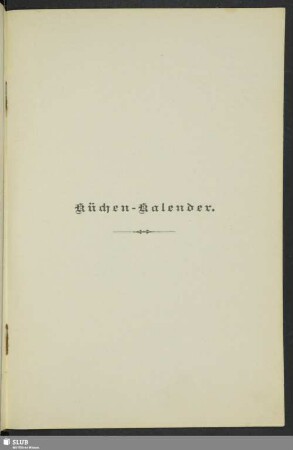 Küchen-Kalender