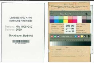 Entnazifizierung Berthold Stockbauer , geb. 21.05.1913 (Ingenieur)