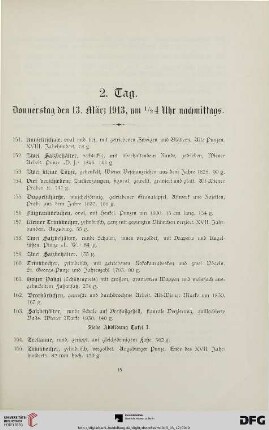 2. Tag. Donnerstag, den 13. März 1913, um ½ 4 Uhr nachmittags (Nr. 151-295)