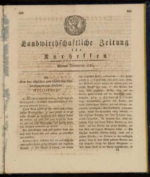 Monat November 1831