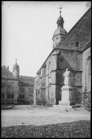 Dippoldiswalde. Schloss, Kirche und Lutherdenkmal