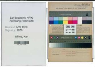 Entnazifizierung Karl Wilms , geb. 29.11.1893 (Friseur)