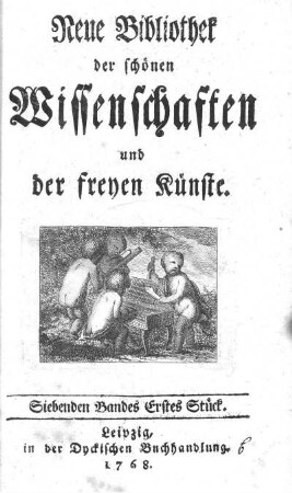 Siebenden Bandes erstes Stück