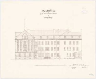 Provinzialsteuerdirektion, Magdeburg: Aufriss Nordansicht 1:100