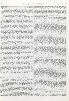 53-55 [Rezension] Forck, Gottfried, Die Königsherrschaft Jesu Christi bei Luther