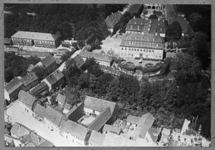 Dahlen, Stadtansicht mit Schloss, Luftbild