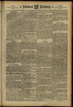 Zweite Ausgabe vom Dienstag, den 15. Oktober 1912.