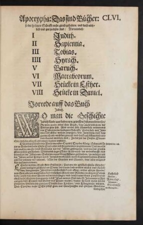 Vorrede auff das buch Judith.