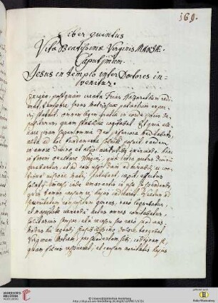 Liber quintus Vitæ Beatissimæ Virginis MARIÆ.