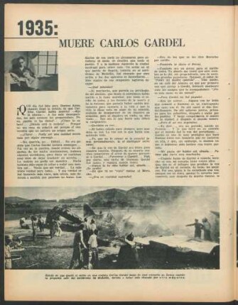 1935: Muere Carlos Gardel