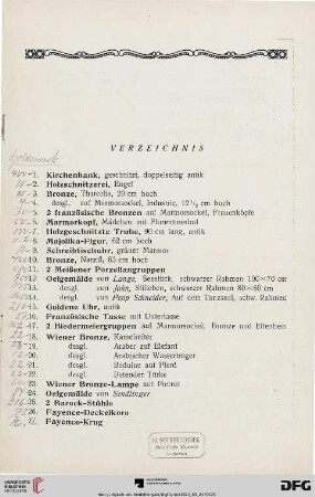 Verzeichnis (Nr. 1-429)