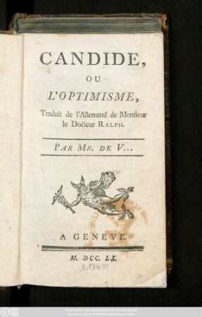 Pt. [1]: Candide, Ou L'Optimisme
