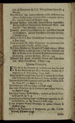 Livres Francois.
