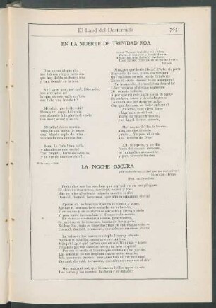 En la muerte de Trinidad Rosa. [Poesía]