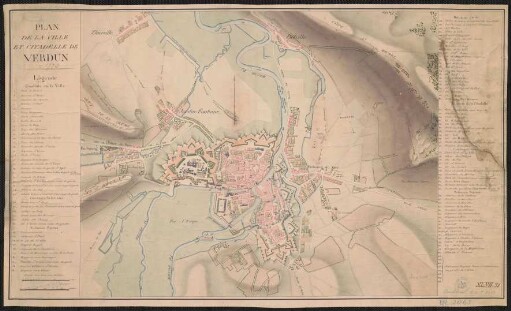 Plan de la ville et citadelle de Verdun