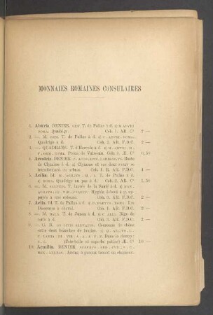Monnaies romaines consulaires