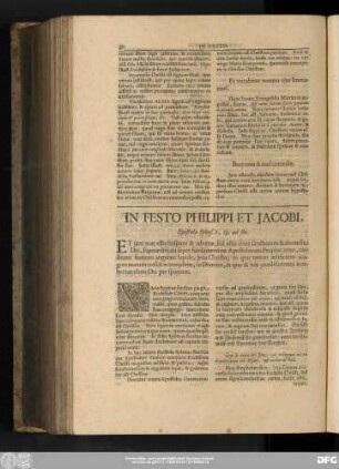 In Festo Philippi Et Iacobi, Epistola Ephes. 2, 19. ad fin.