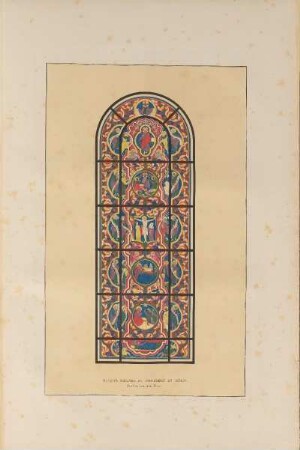 Illustration: Stifts Kirche St. Cunibert In Köln. Fenster aus dem Chor.