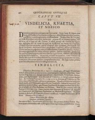 Caput VII. De Vindelicia, Rhaetia, Et Norico