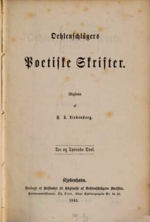Oehlenschlägers Poetiske Skrifter, 23. Oehlenschlägers Digte. - 5