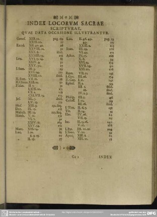 Index Locorum Sacrae Scripturae, Quae Data Occassione Illustrantur