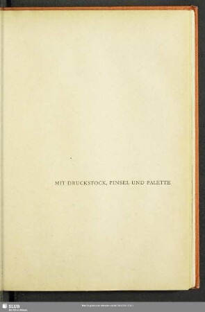 Mit Druckstock, Pinsel Und Palette