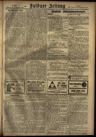 Zweite Ausgabe vom Mittwoch, den 14. November 1928.