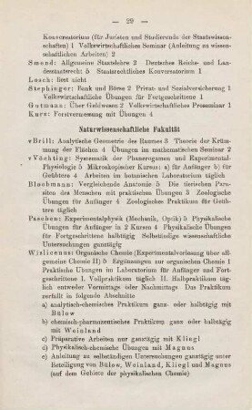 29-31, Naturwissenschaftliche Fakultät