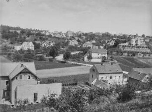 Lindenau, Ortsansicht : Lindenau. Blick von den Ebenbergen zur Kottenleite und zur Ringstraße
