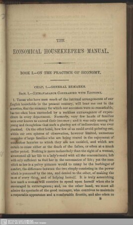 Book I. - On the practice of economy