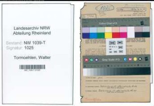 Entnazifizierung Walter Tormoehlen , geb. 09.04.1903 (Kreisbauinspektor)