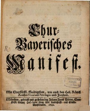 Chur-Bayerisches Manifest