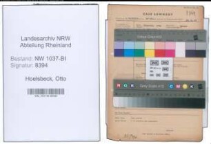 Entnazifizierung Otto Hoelsbeck , geb. 29.03.1894 (Postschaffner)