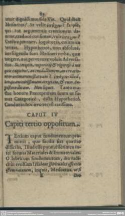 Caput IV. Capiti tertio oppositum