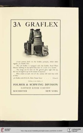 Folmer & Schwing Division, Eastman Kodak Company [3A Graflex Camera]