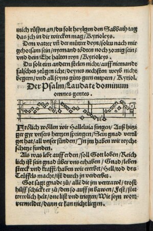 Der Psalm/ Laudate dominum omnes gentes.